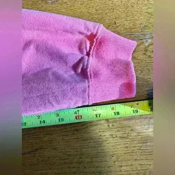 Vintage 90’s Shenanigans button up sweatshirt pink with floral embroidery sz. S - Picture 13 of 13